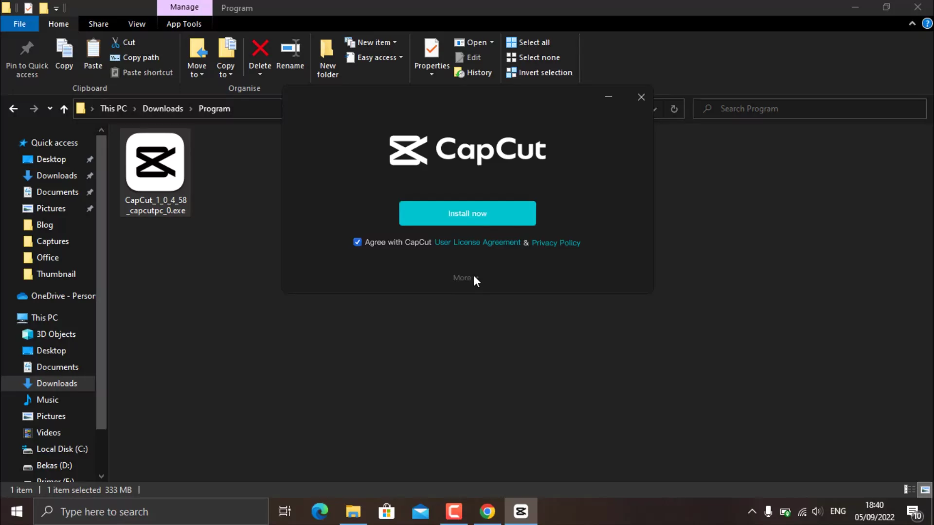 capcut download without emolater